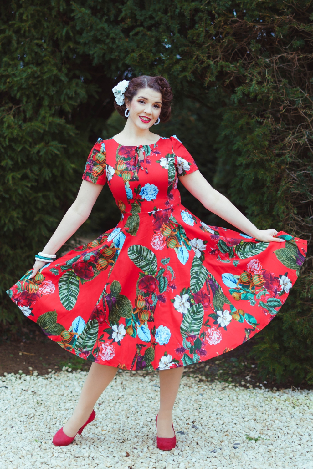 Tropical Blossom Dress in Extended Sizing